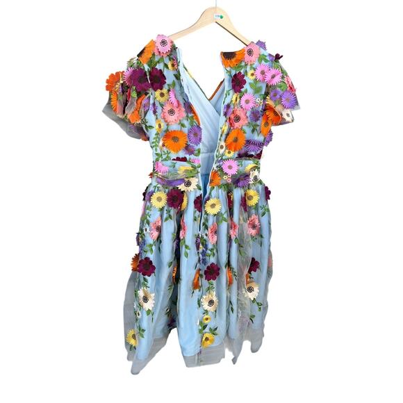 Magnolia Place Vintage Flower Party Midori Swing Dress 100% Polyester Size XL - Picture 2 of 8